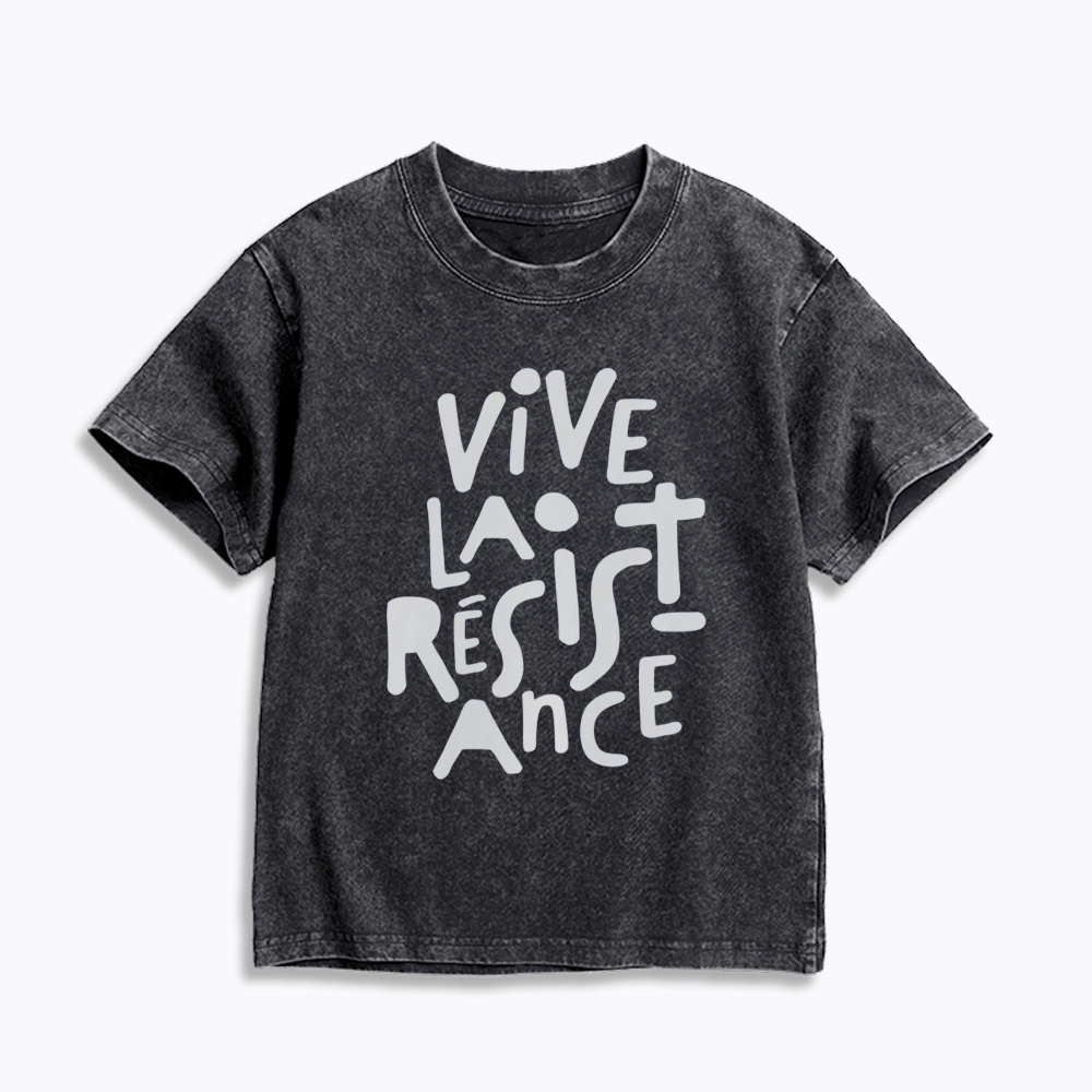 Vive La Résistance Kids Washed T-Shirts