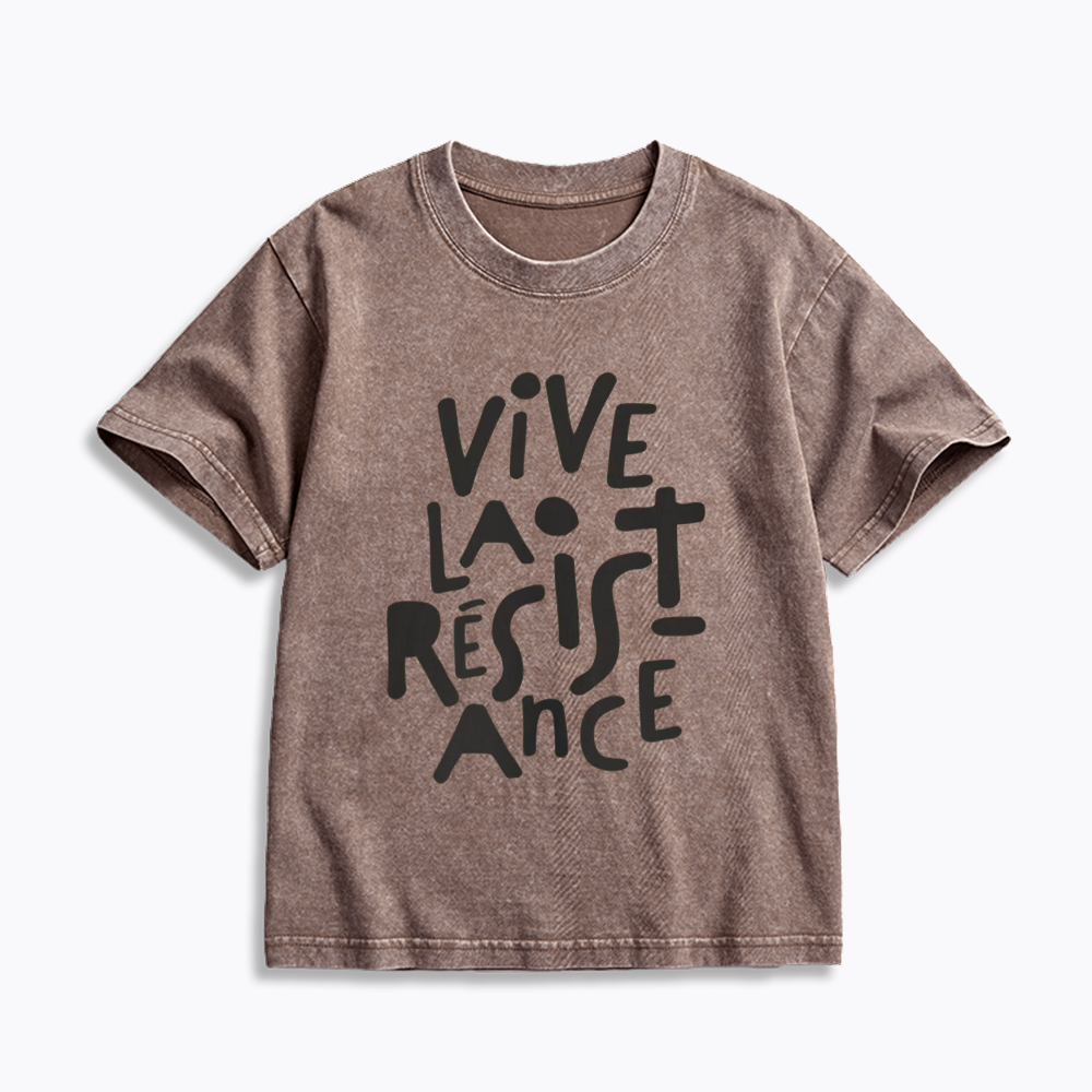Vive La Résistance Kids Washed T-Shirts