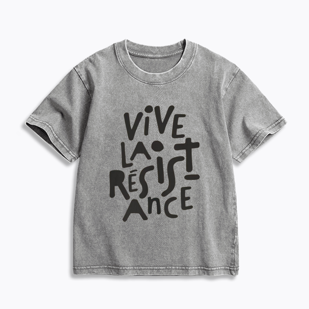 Vive La Résistance Kids Washed T-Shirts