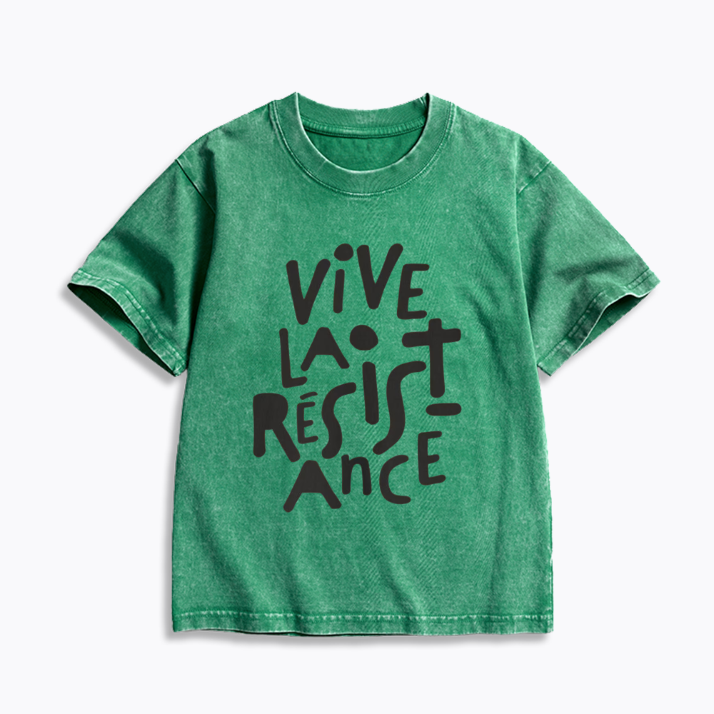 Vive La Résistance Kids Washed T-Shirts