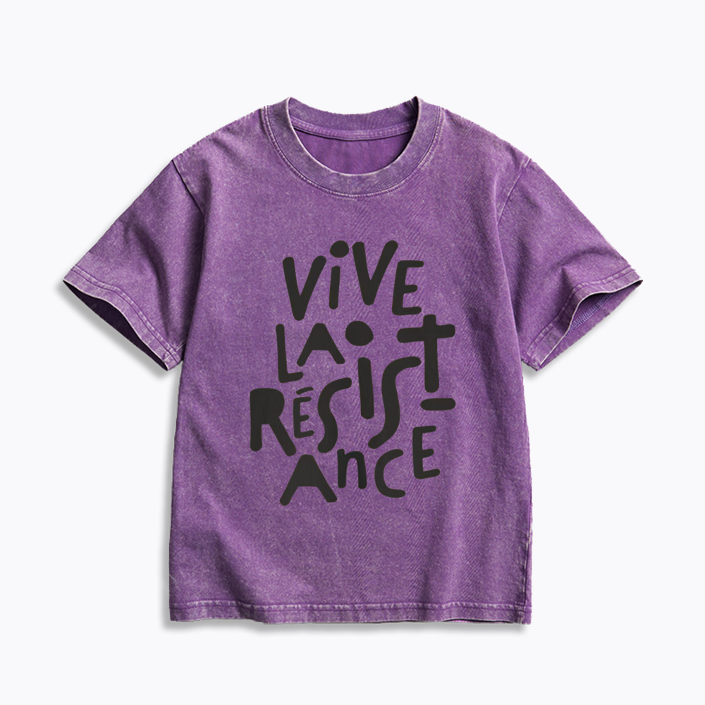 Vive La Résistance Kids Washed T-Shirts