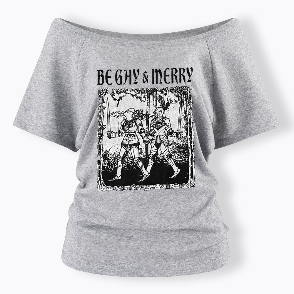 Merry Black Off Shoulder T-shirts