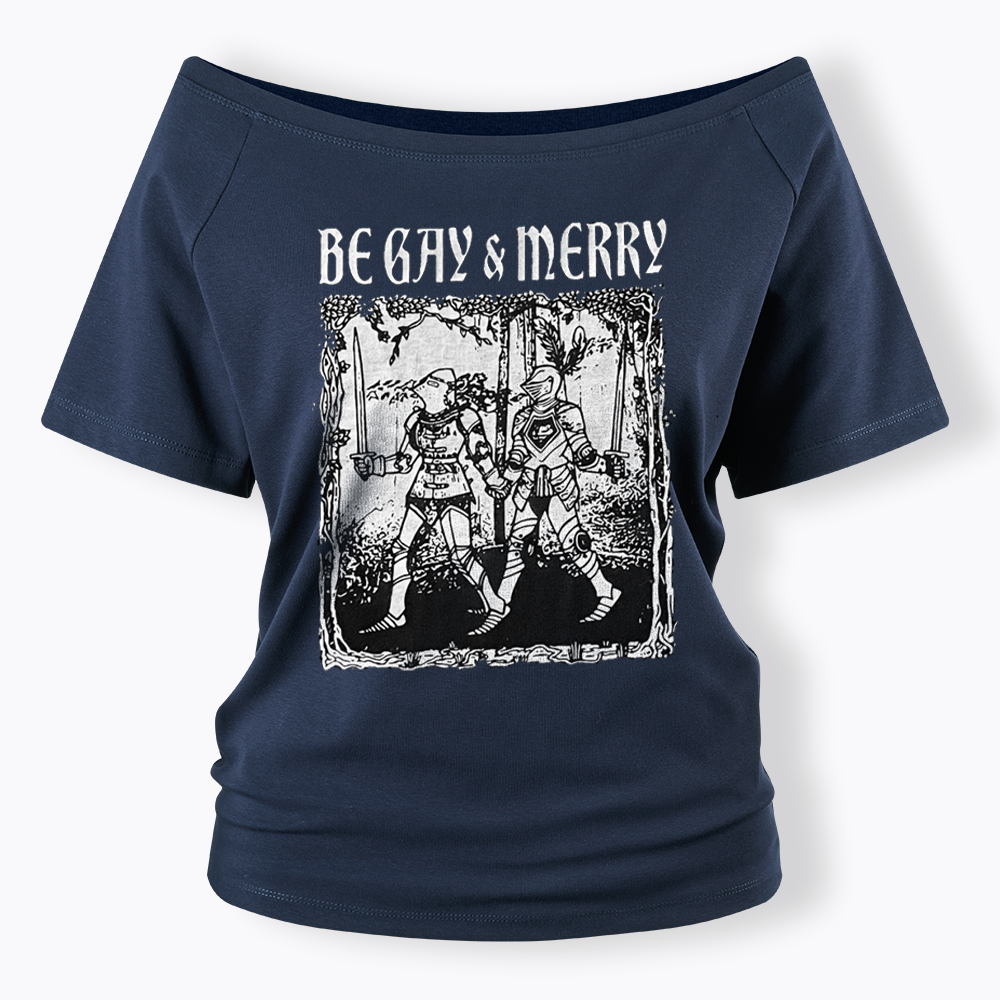 Merry Black Off Shoulder T-shirts