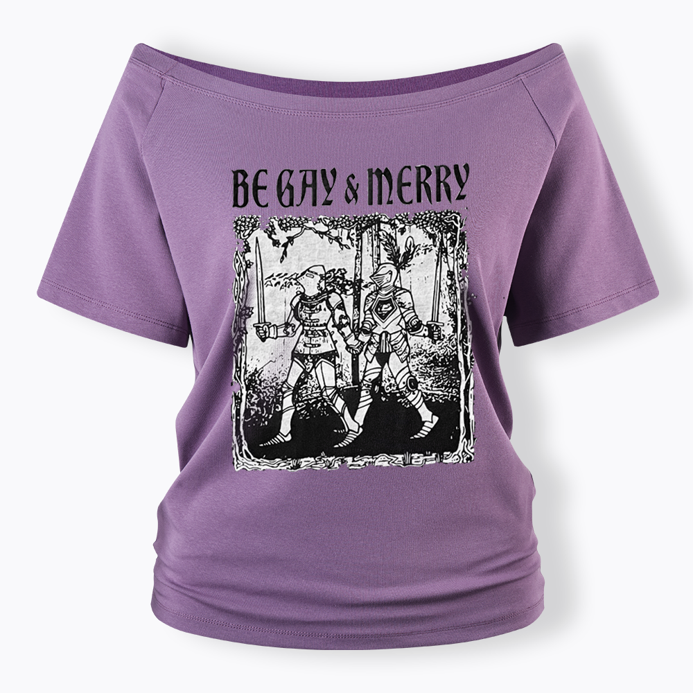 Merry Black Off Shoulder T-shirts