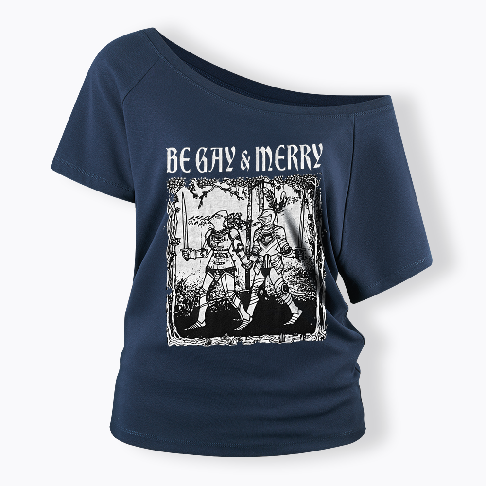 Merry Black Off Shoulder T-shirts