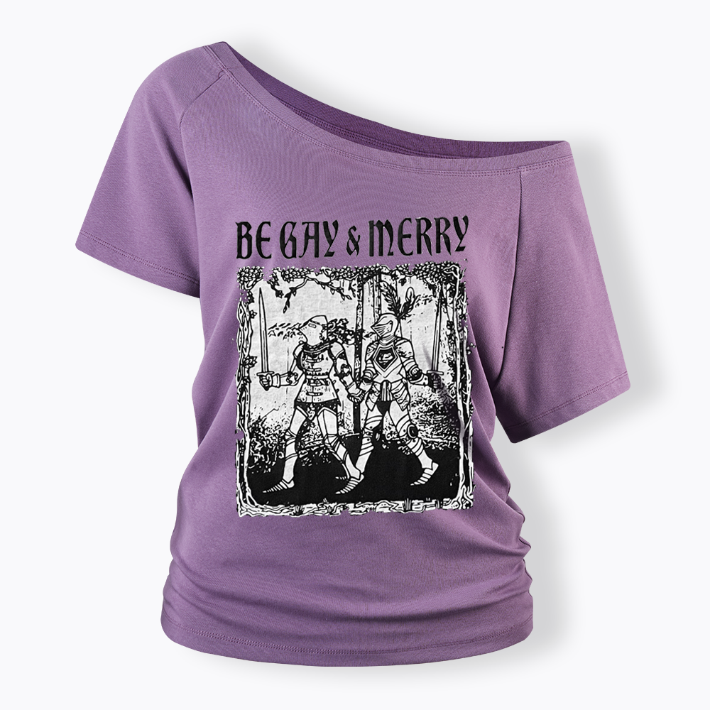 Merry Black Off Shoulder T-shirts