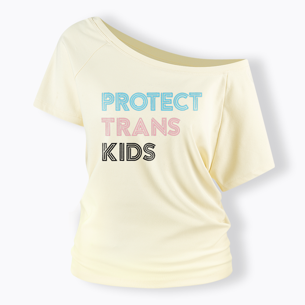 Protect Trans Off Shoulder T-shirts
