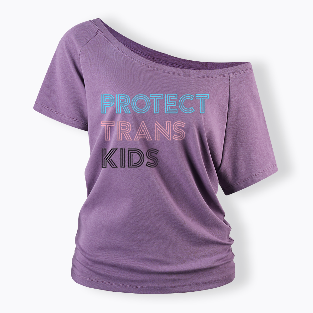 Protect Trans Off Shoulder T-shirts