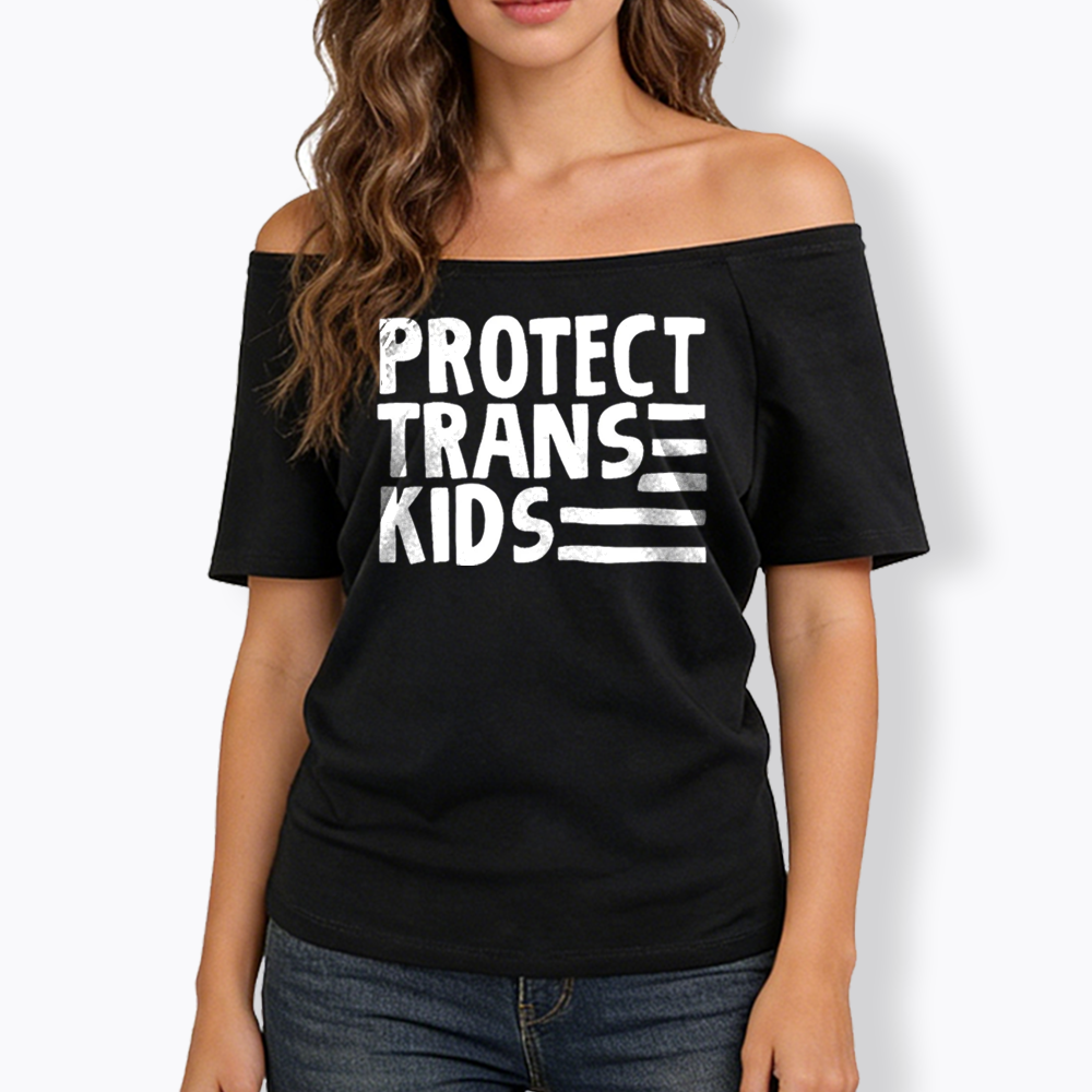 Protect Trans Off Shoulder T-shirts