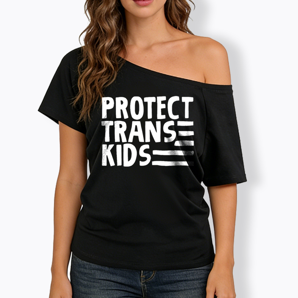 Protect Trans Off Shoulder T-shirts