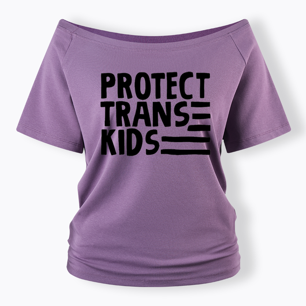 Protect Trans Off Shoulder T-shirts