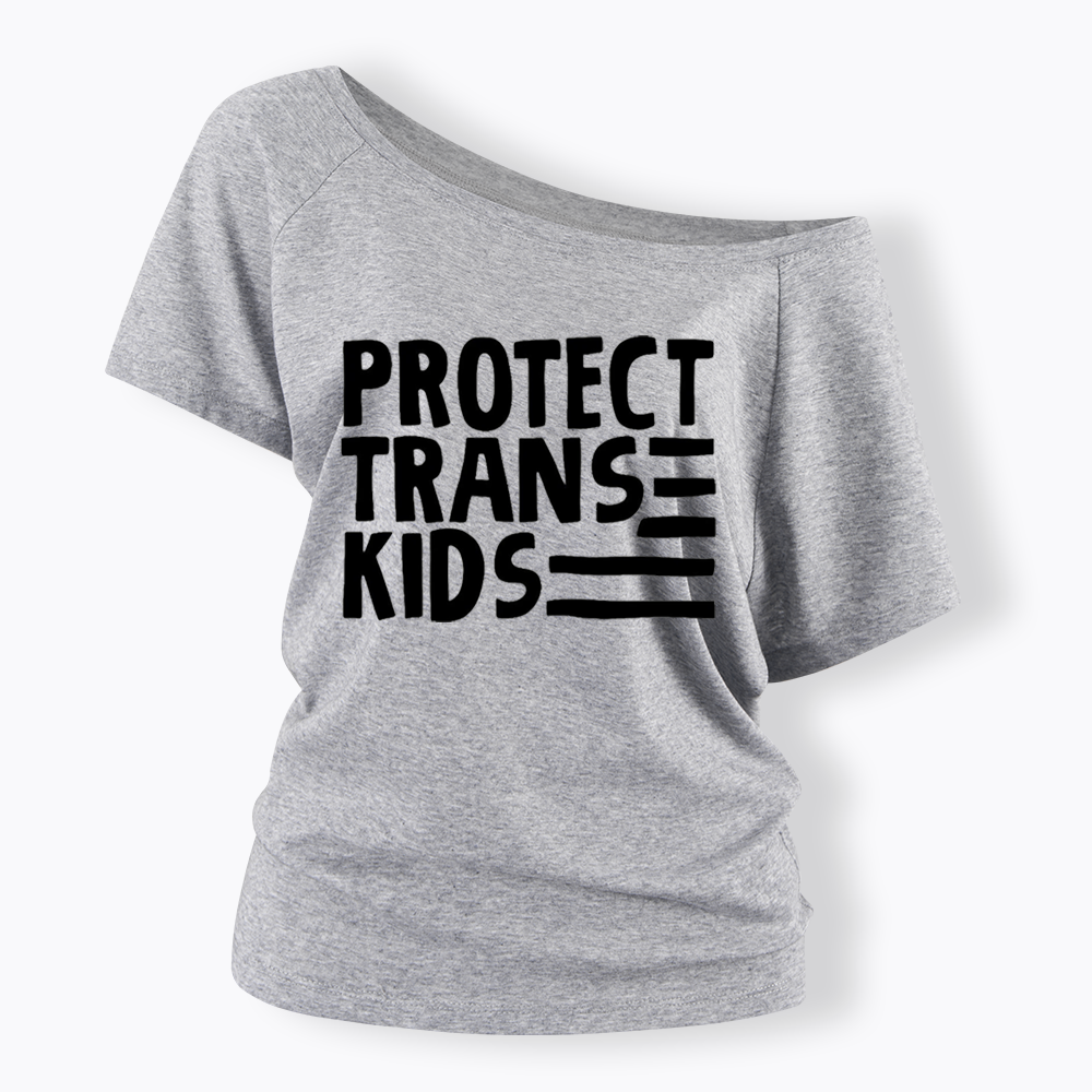 Protect Trans Off Shoulder T-shirts