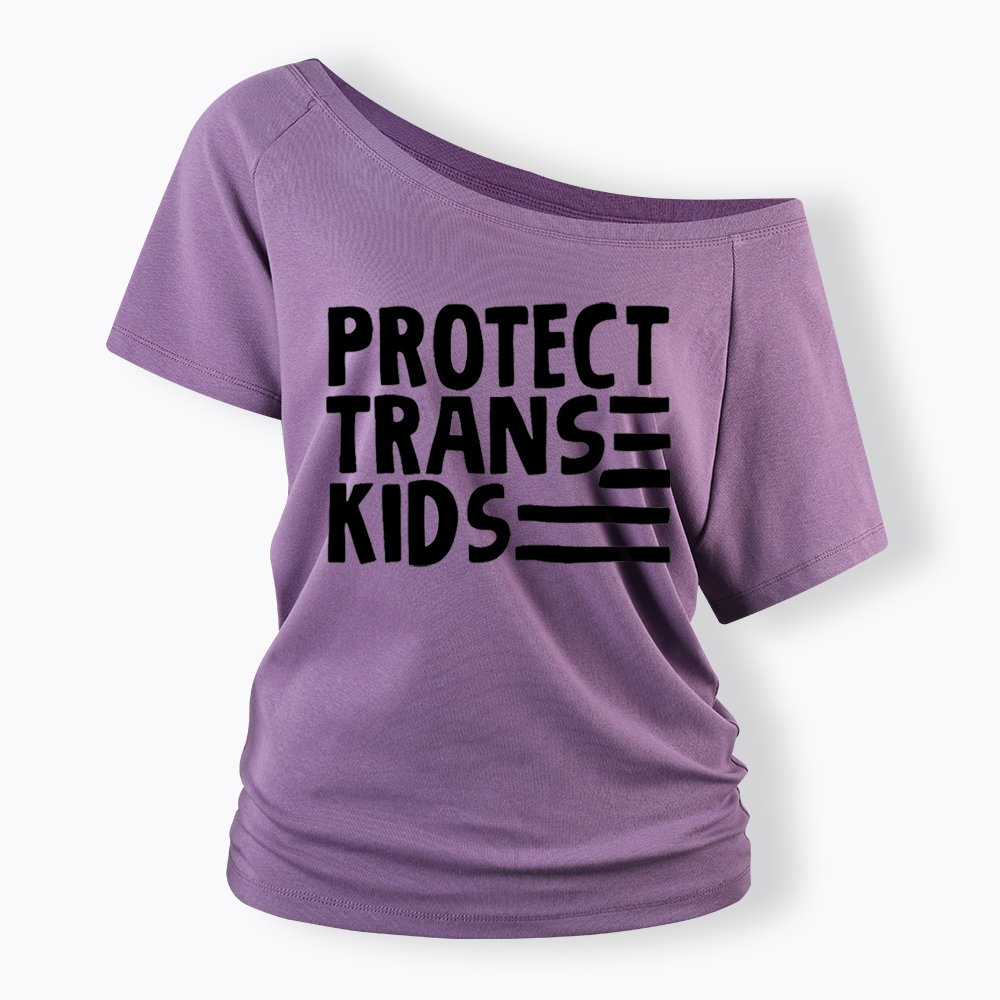 Protect Trans Off Shoulder T-shirts