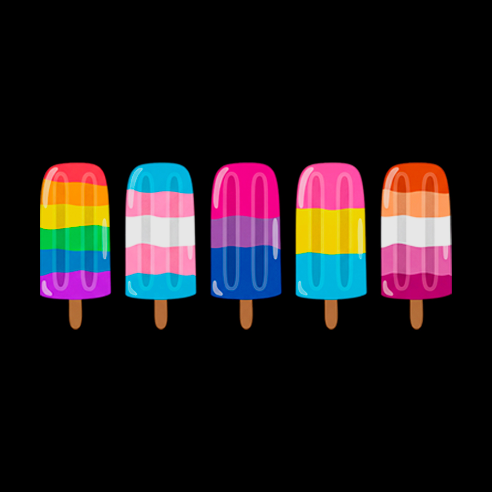 Pride Ice Pops Off Shoulder T-Shirt