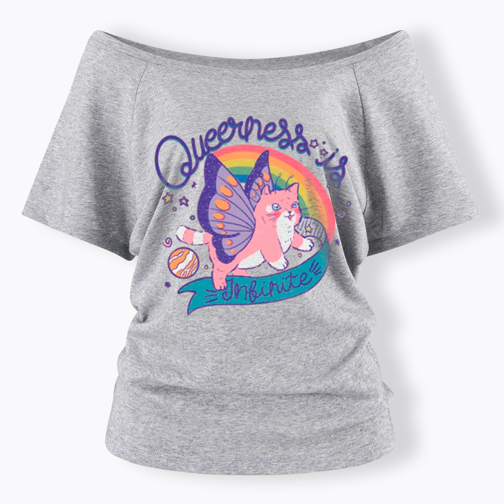 Queer Pride Off Shoulder T-Shirt