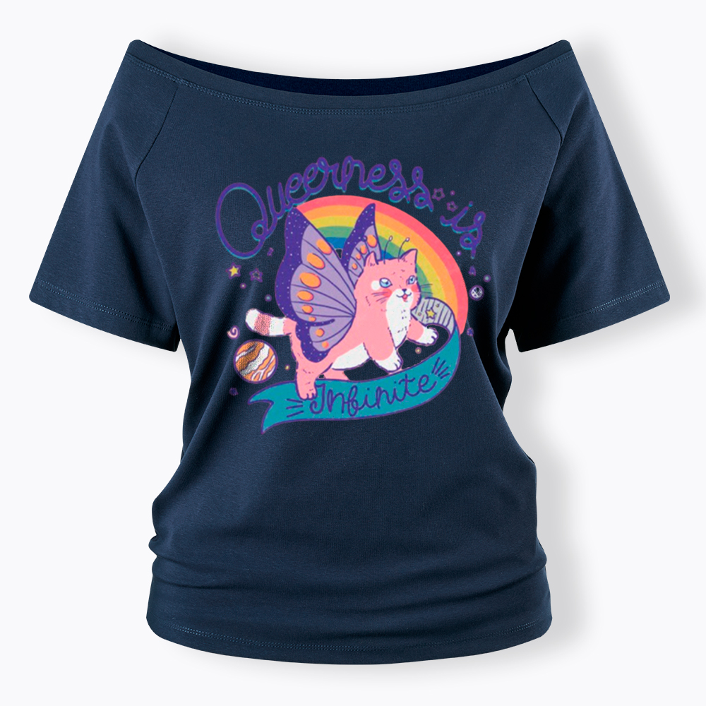 Queer Pride Off Shoulder T-Shirt