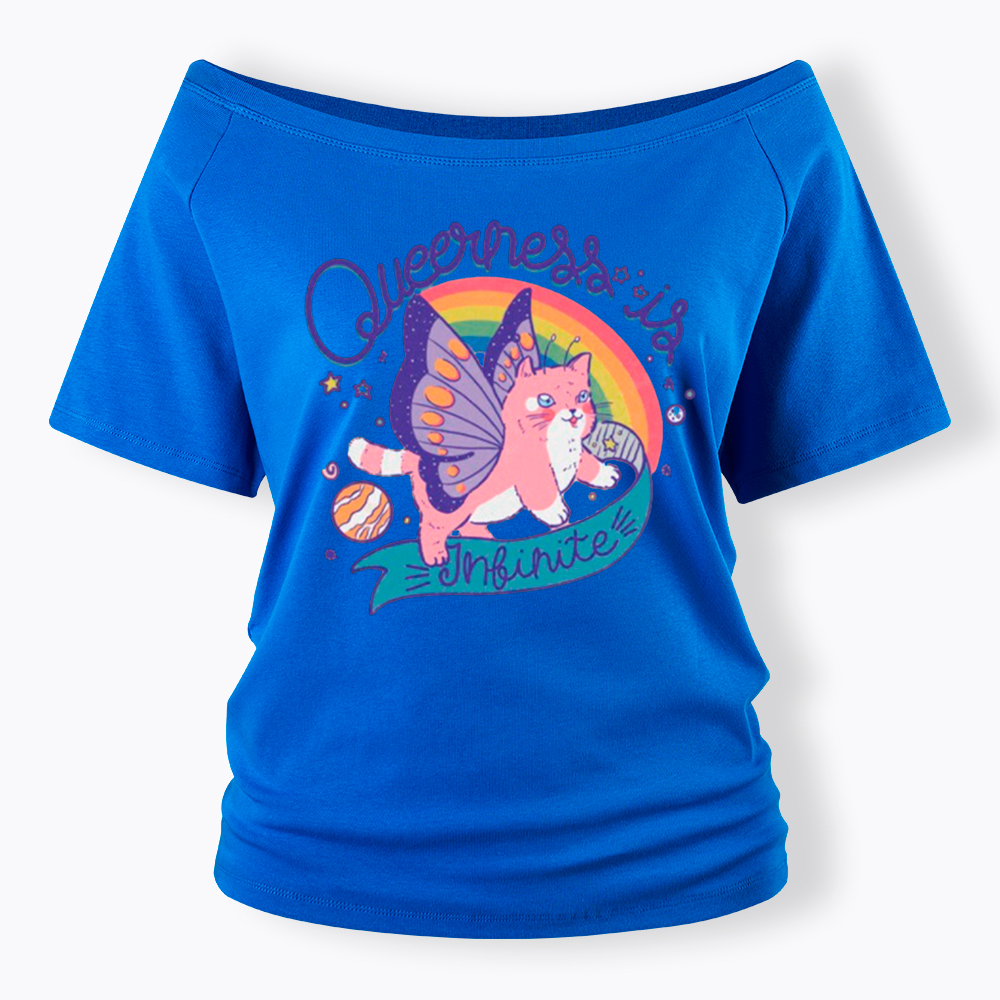 Queer Pride Off Shoulder T-Shirt