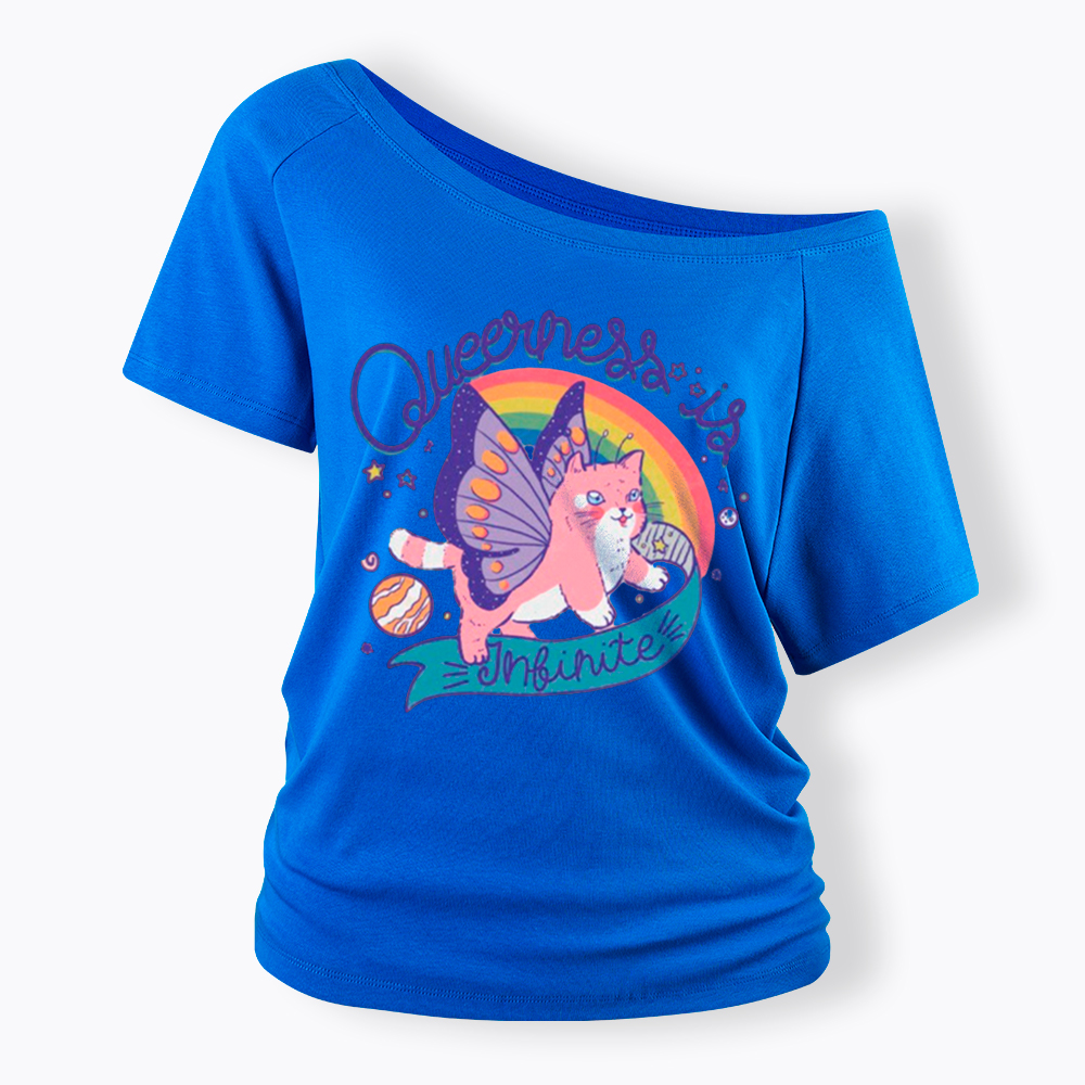 Queer Pride Off Shoulder T-Shirt