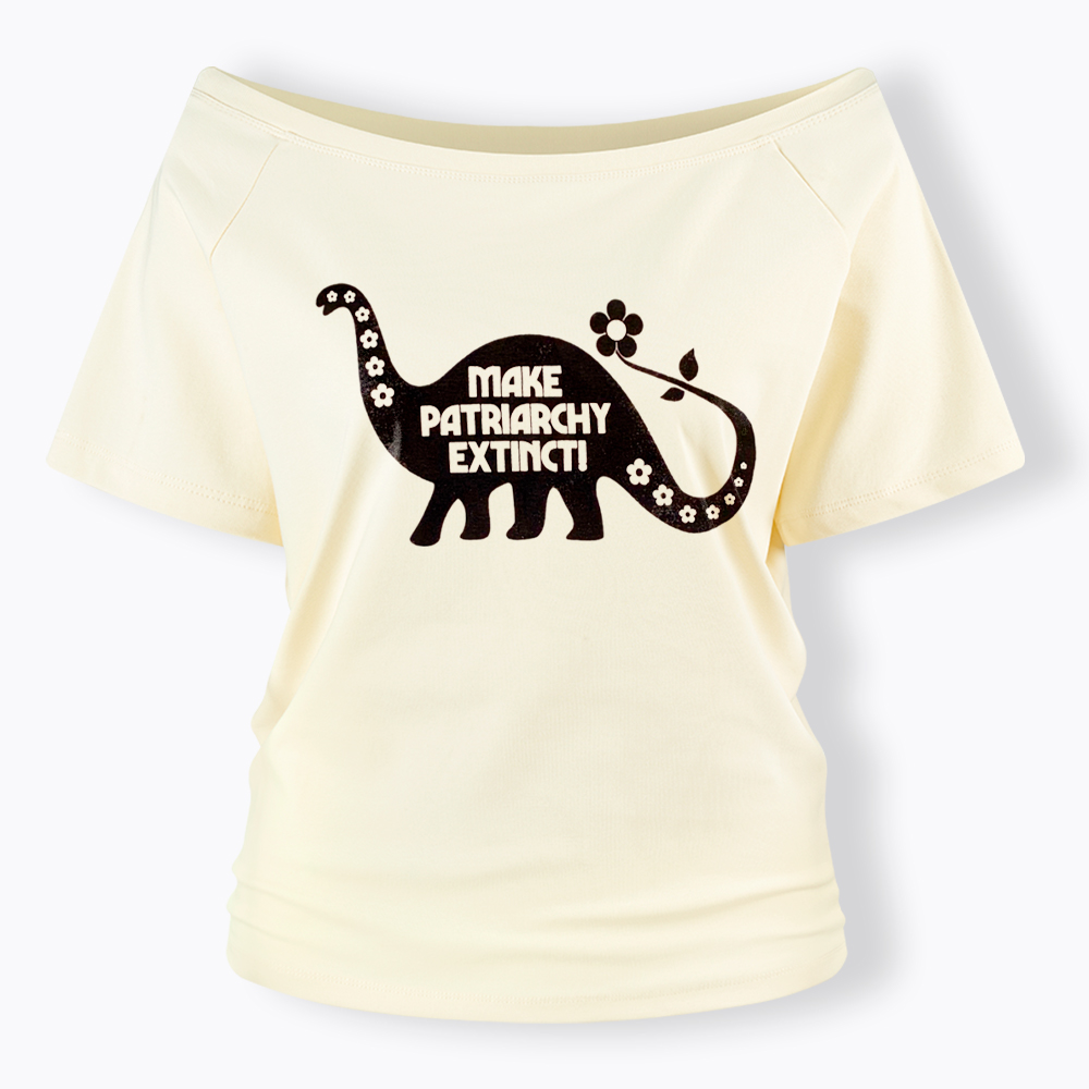 Make Patriarchy Extinct Off Shoulder T-Shirt
