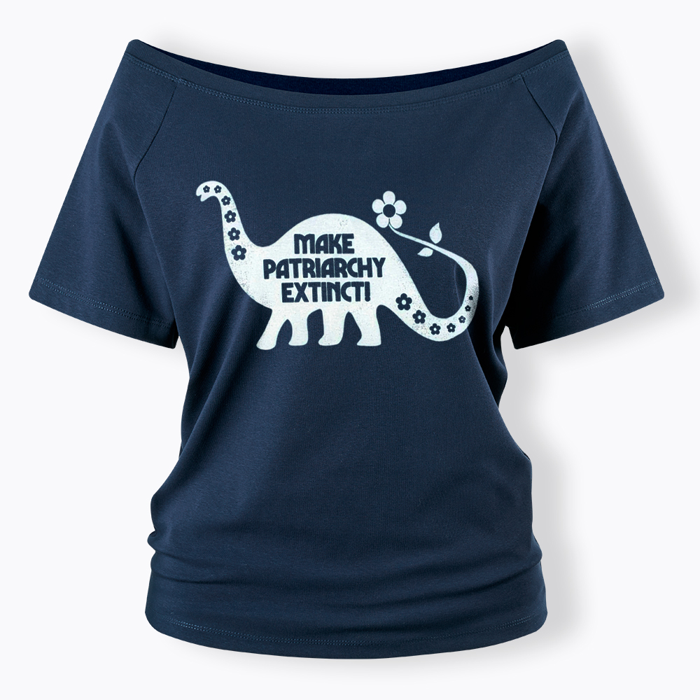 Make Patriarchy Extinct Off Shoulder T-Shirt