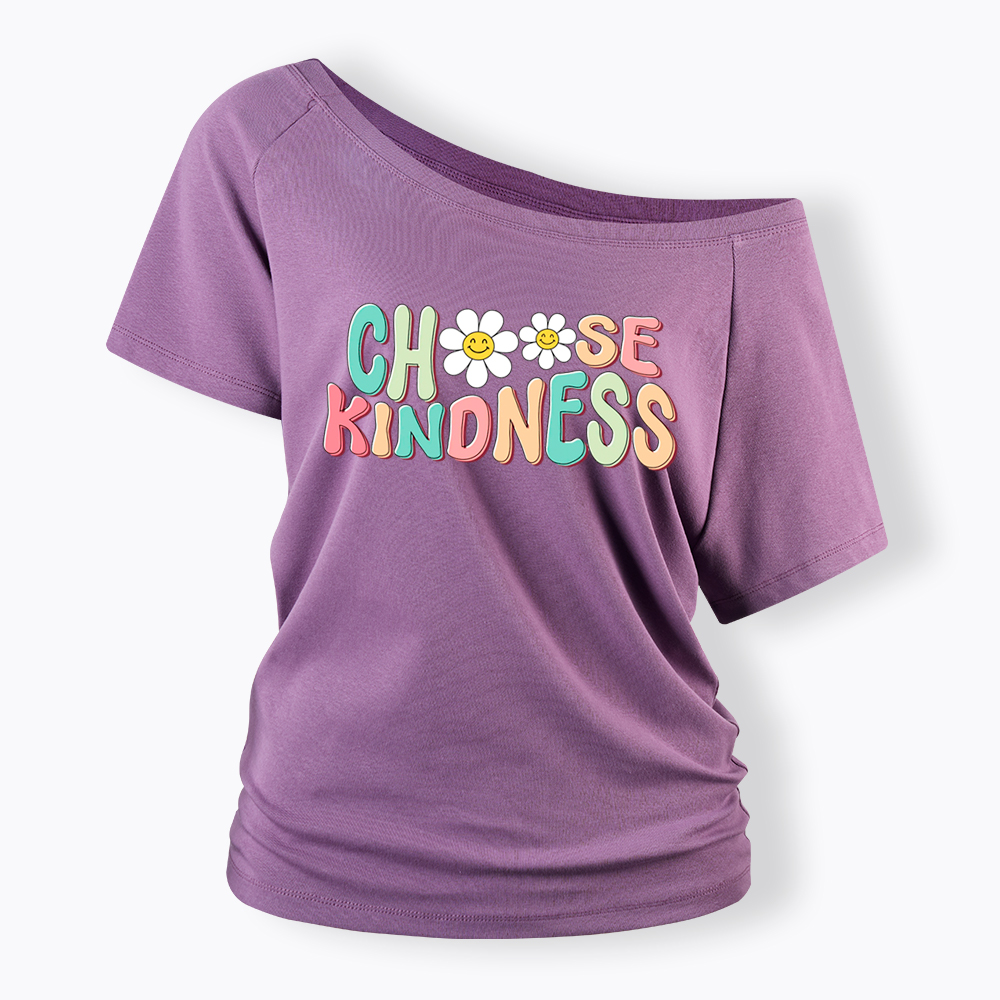 Choose Kindness Off Shoulder T-Shirt