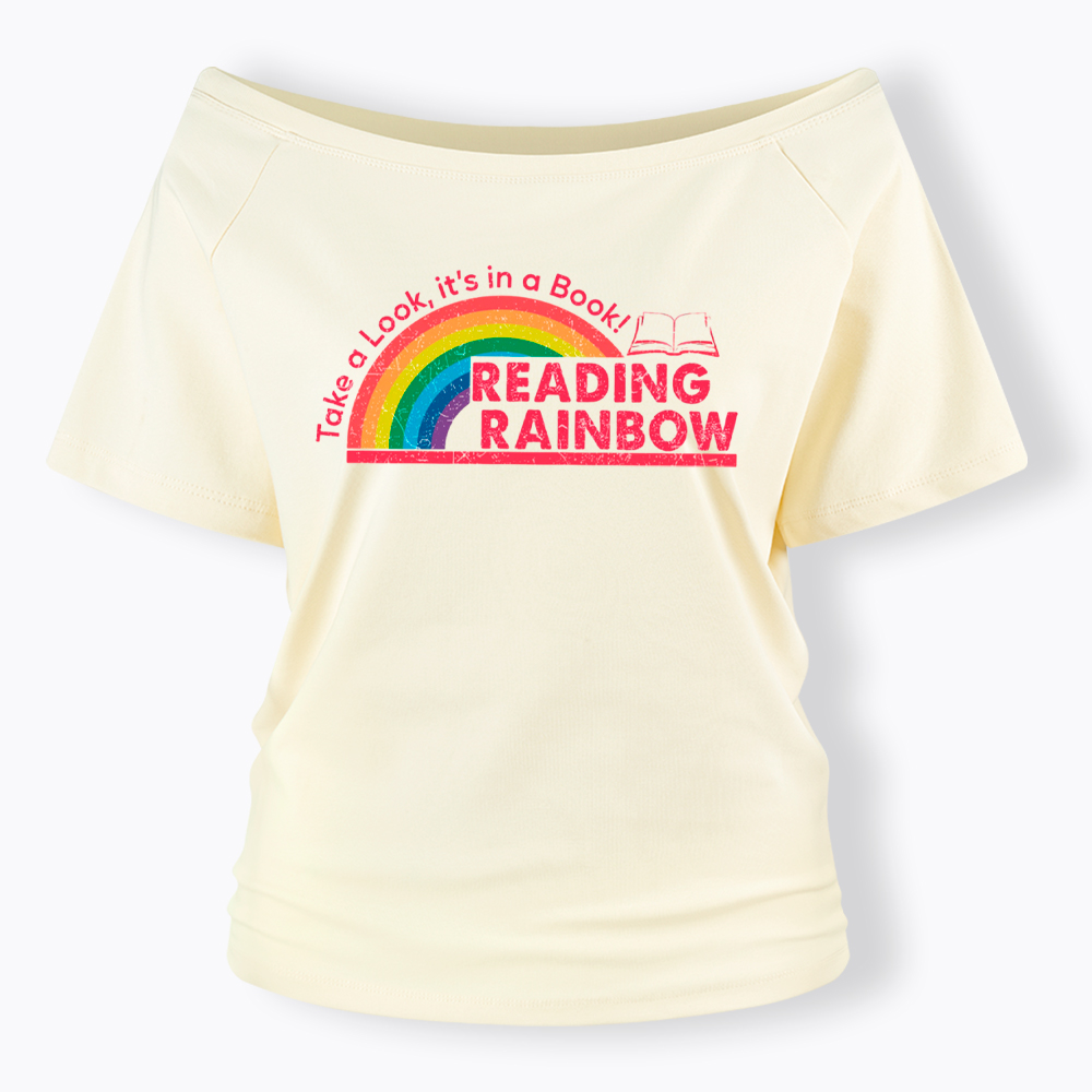 Take a Look, It’s in a Book Off Shoulder T-Shirt