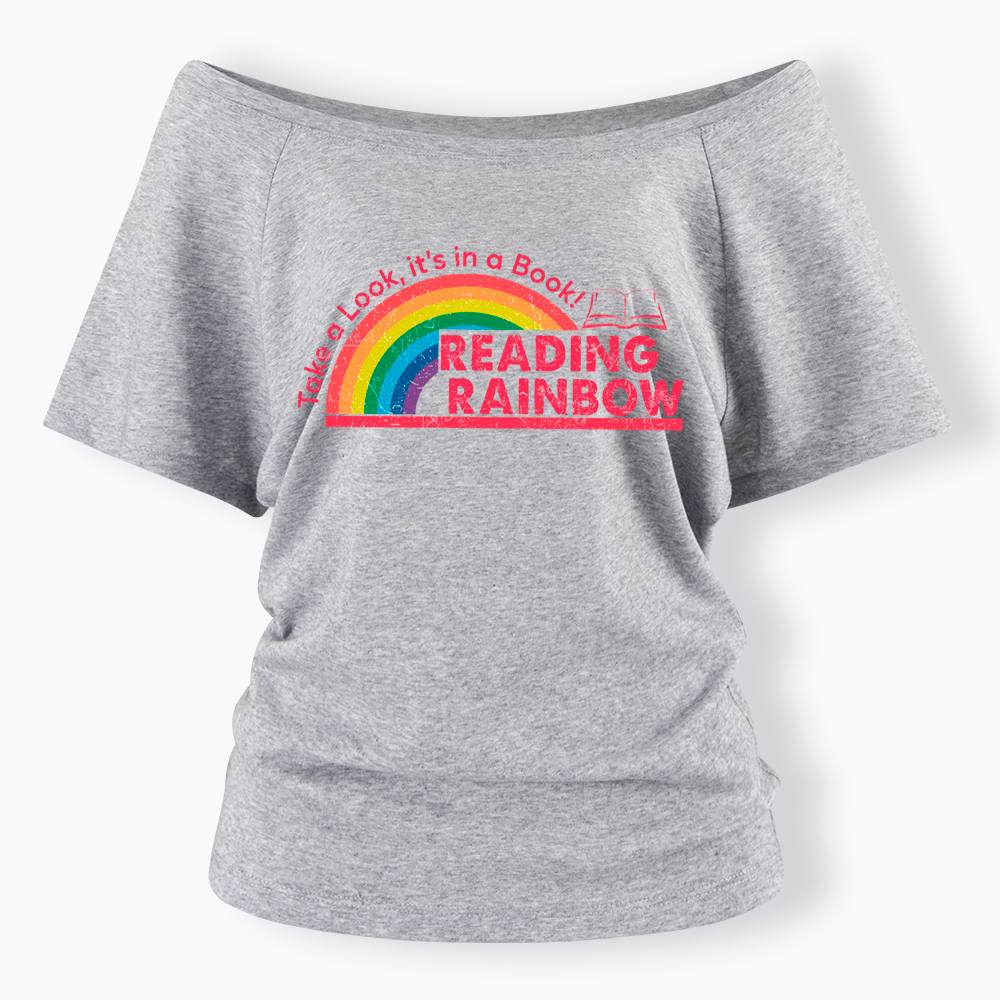 Take a Look, It’s in a Book Off Shoulder T-Shirt