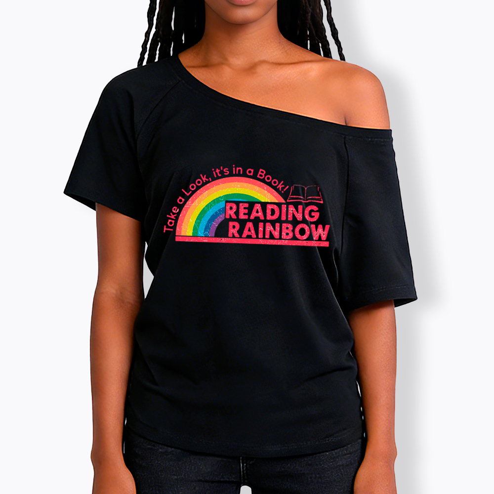 Take a Look, It’s in a Book Off Shoulder T-Shirt