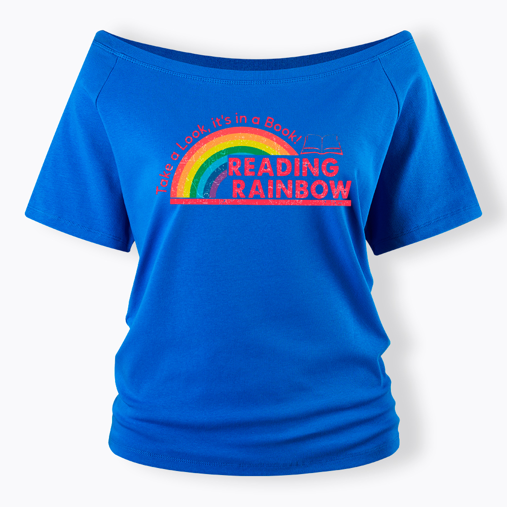 Take a Look, It’s in a Book Off Shoulder T-Shirt