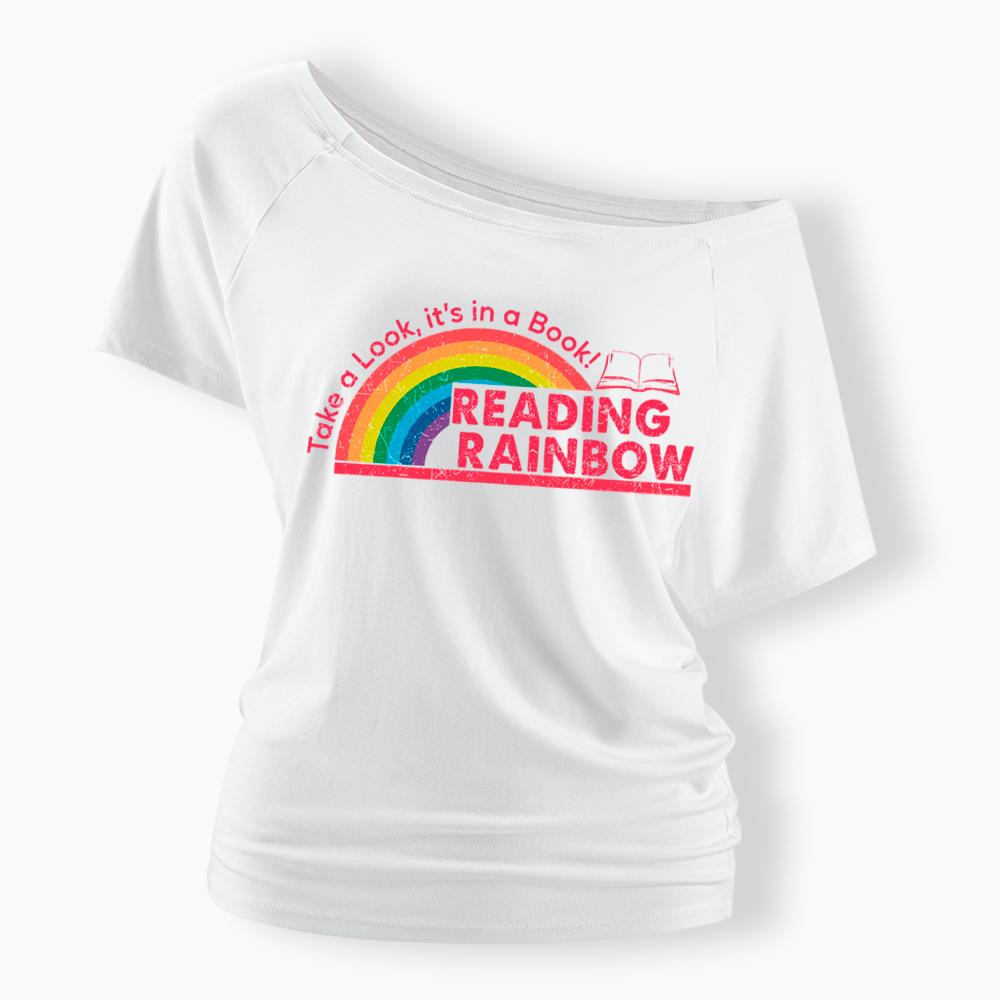 Take a Look, It’s in a Book Off Shoulder T-Shirt