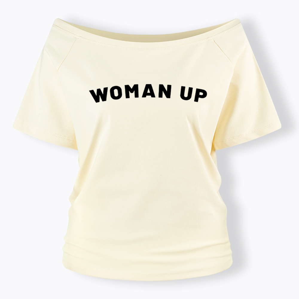 Woman Up Off Shoulder T-Shirt