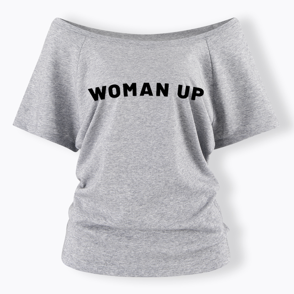 Woman Up Off Shoulder T-Shirt