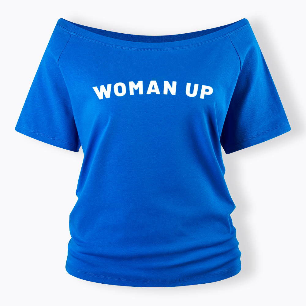 Woman Up Off Shoulder T-Shirt