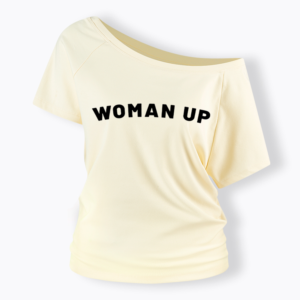 Woman Up Off Shoulder T-Shirt