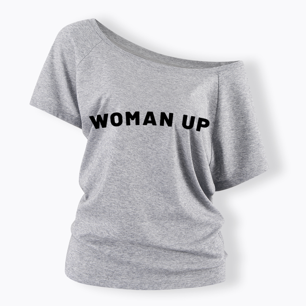 Woman Up Off Shoulder T-Shirt