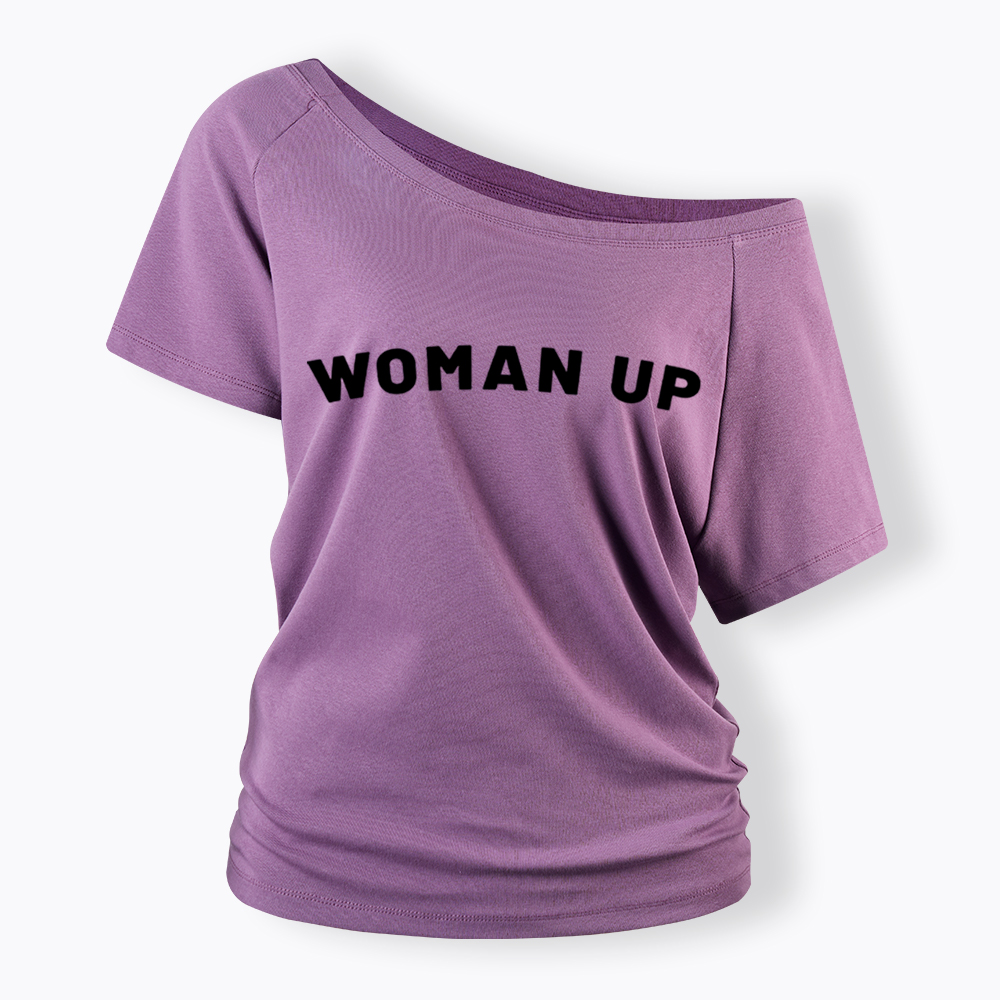 Woman Up Off Shoulder T-Shirt