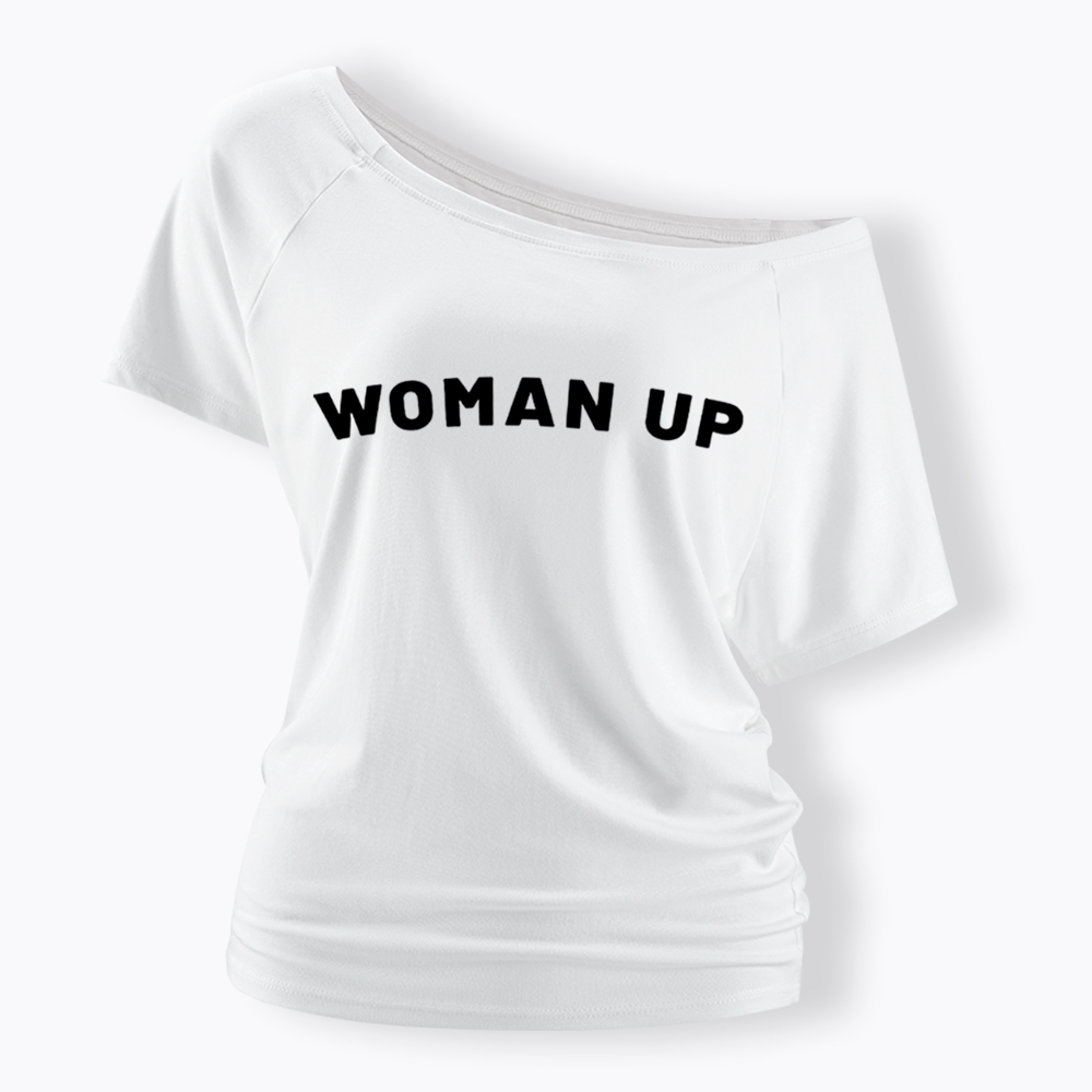 Woman Up Off Shoulder T-Shirt