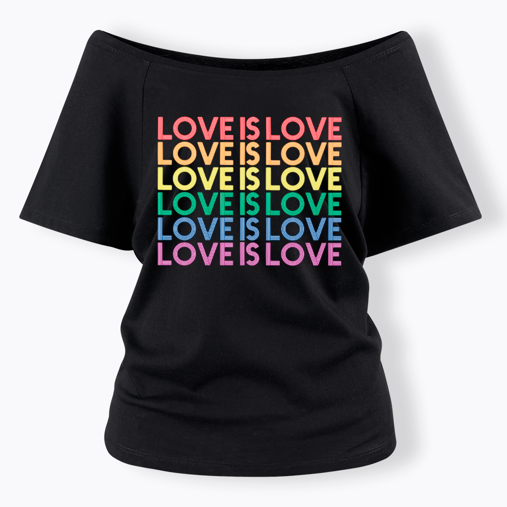 Love is Love Kindness Off Shoulder T-Shirt