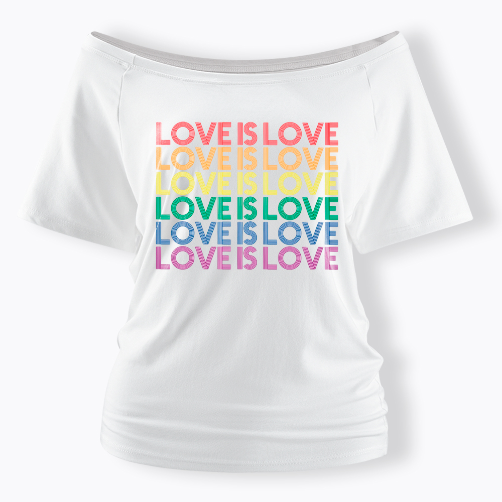 Love is Love Kindness Off Shoulder T-Shirt