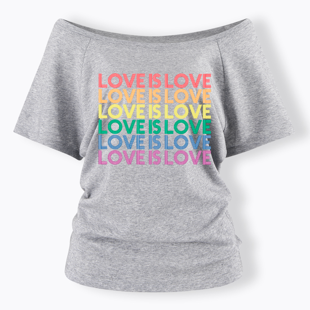 Love is Love Kindness Off Shoulder T-Shirt