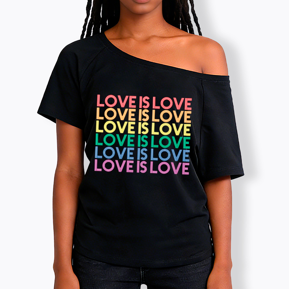 Love is Love Kindness Off Shoulder T-Shirt