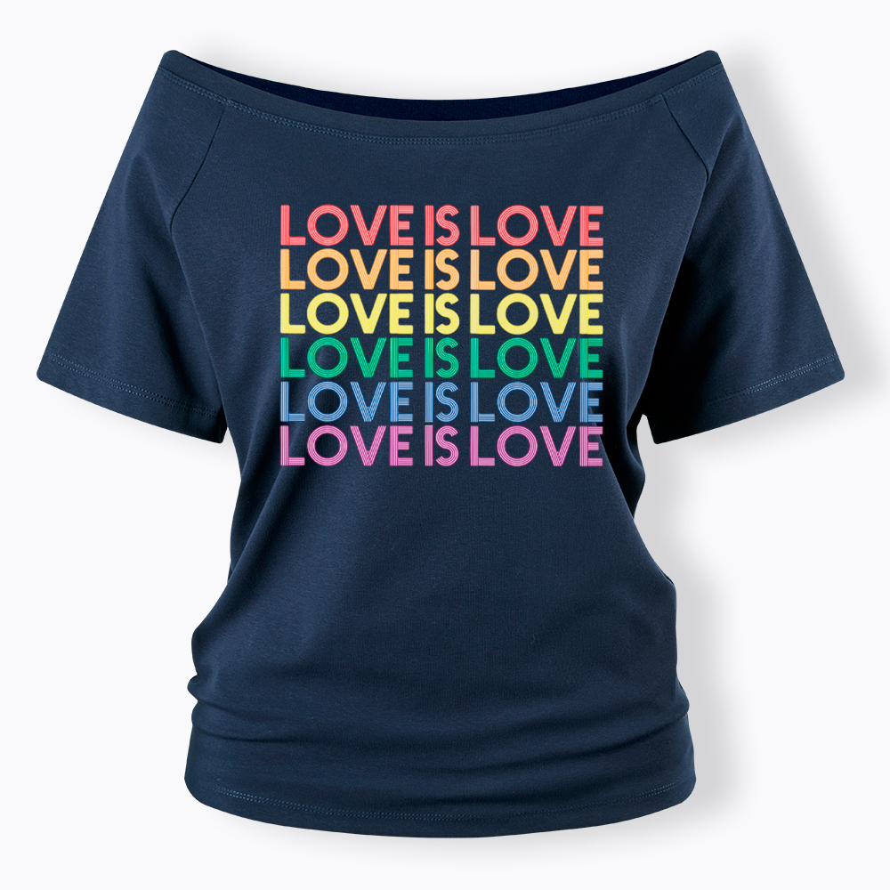 Love is Love Kindness Off Shoulder T-Shirt