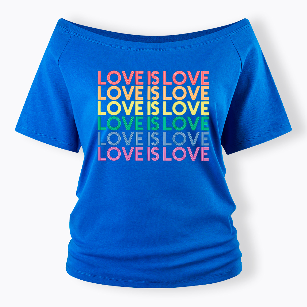 Love is Love Kindness Off Shoulder T-Shirt
