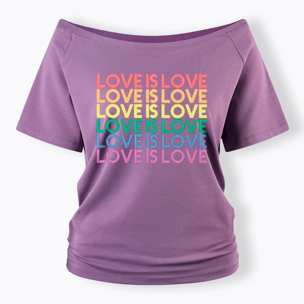 Love is Love Kindness Off Shoulder T-Shirt