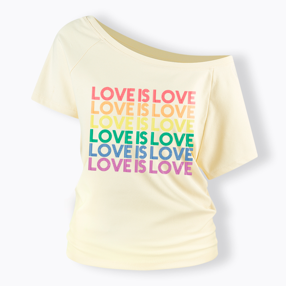Love is Love Kindness Off Shoulder T-Shirt