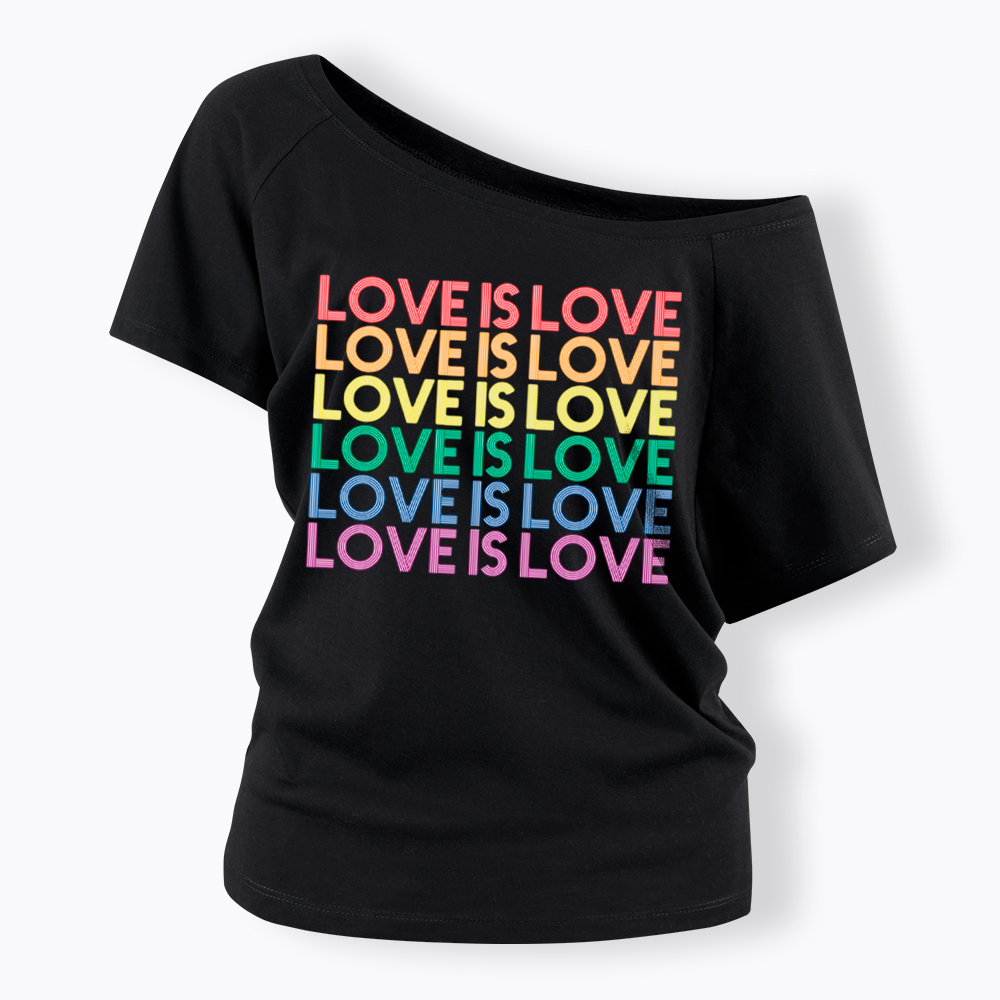 Love is Love Kindness Off Shoulder T-Shirt