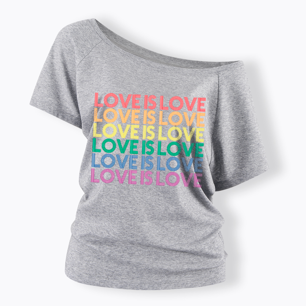 Love is Love Kindness Off Shoulder T-Shirt
