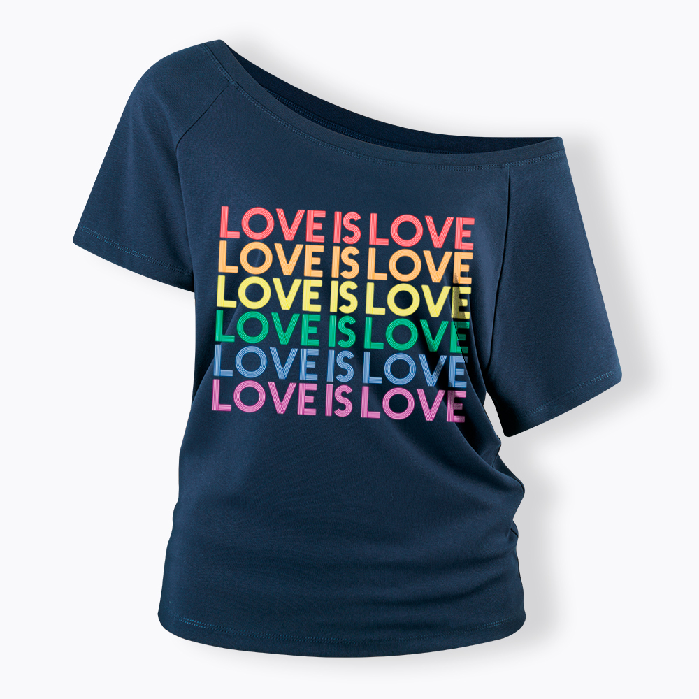Love is Love Kindness Off Shoulder T-Shirt
