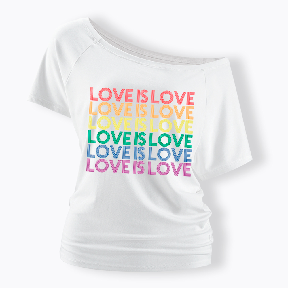 Love is Love Kindness Off Shoulder T-Shirt