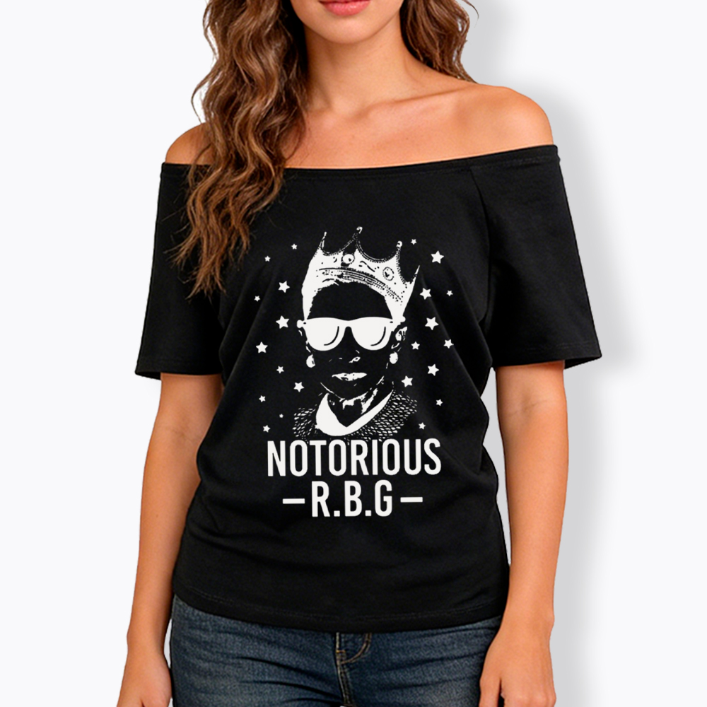 Notorious RBG Off Shoulder T-Shirt